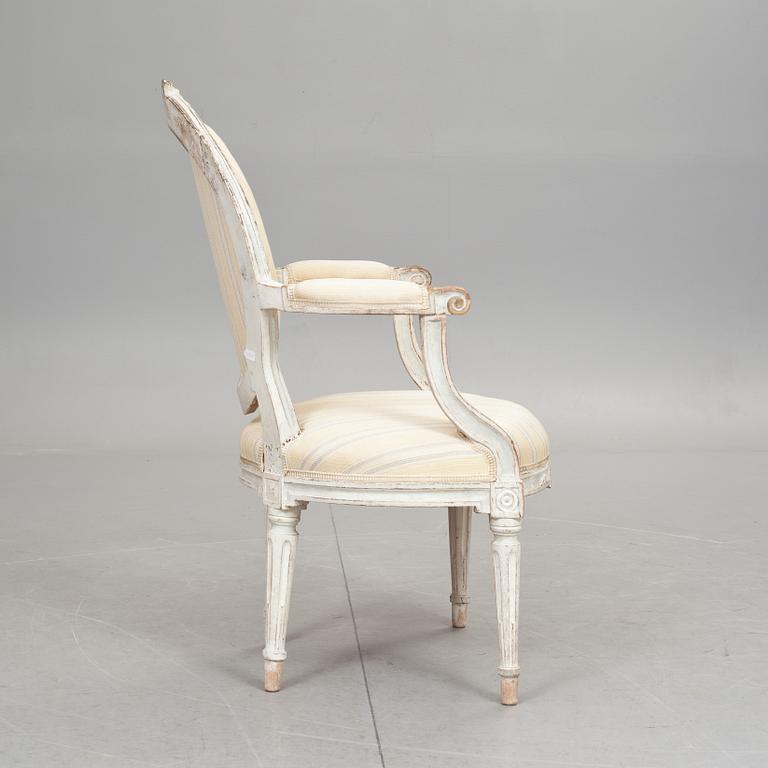 KARMSTOL, Louis XVI-stil, 1800-tal.