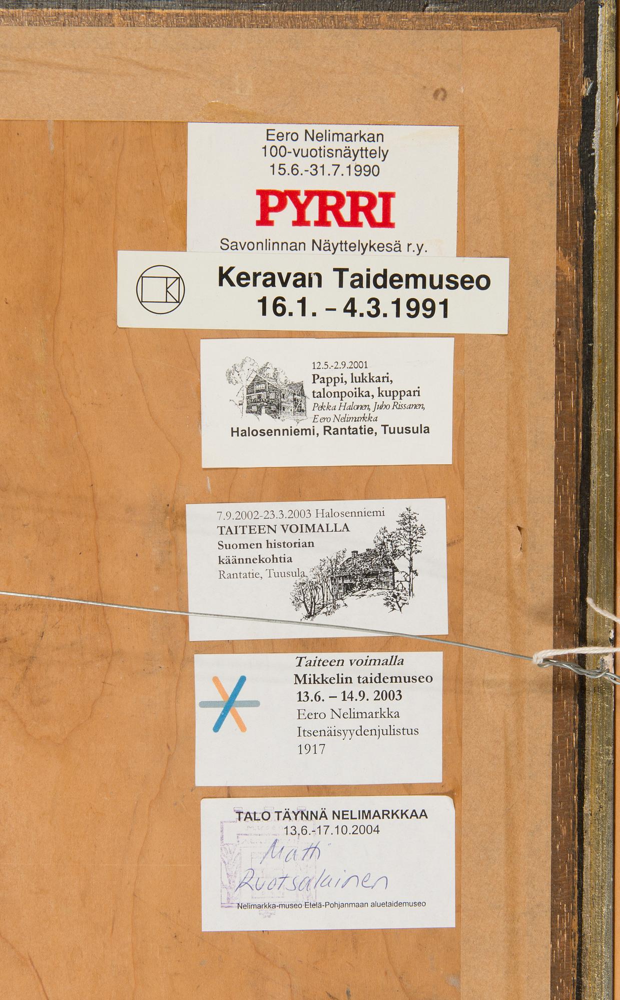 Eero Nelimarkka, "Självständighetens kungörelse 1917".