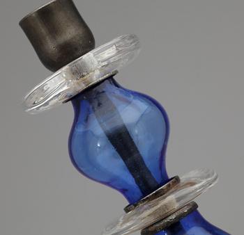 LJUSSTAKAR, ett par, glas och smide, Erik Höglund.