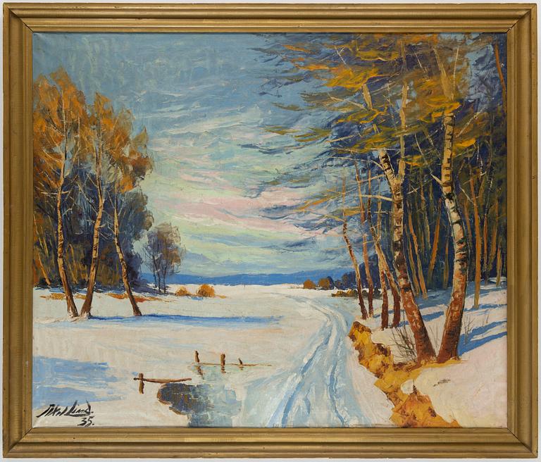 AXEL LIND, oil on canvas, signed and dated -35.