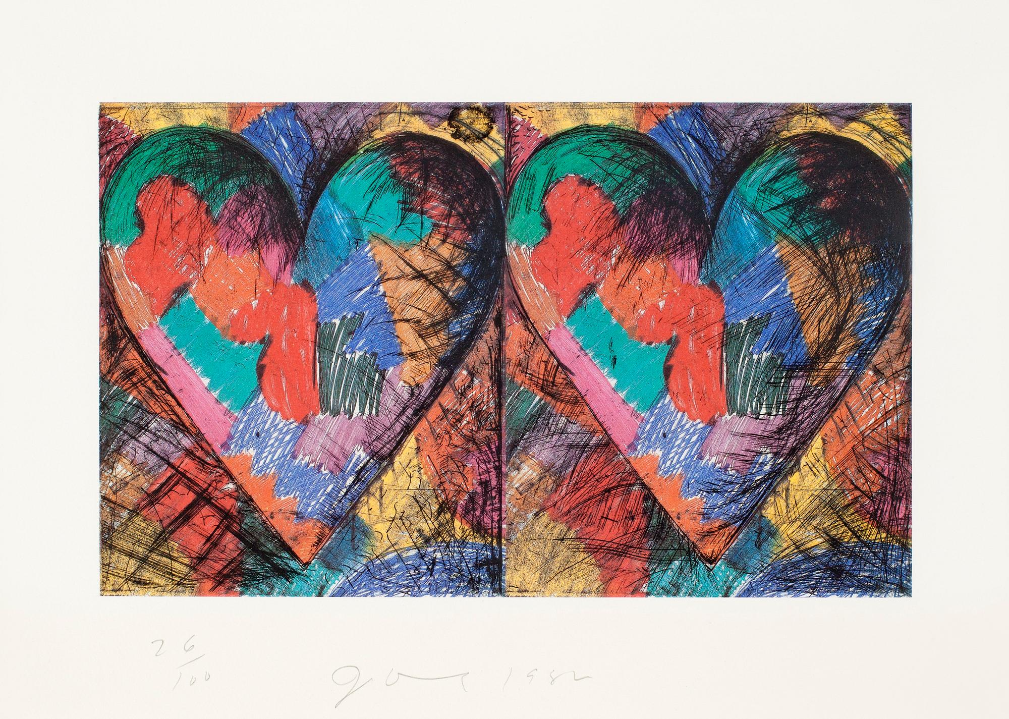 Jim Dine, "Louisiana hearts".