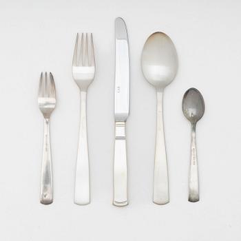 Jacob Ängman, a silver cutlery set, 42 pieces, model "Rosenholm", GAB, some Eskilstuna 1990.