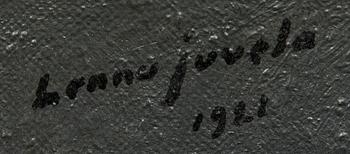 LENNU JUVELA, olja på duk, signerad och daterad 1921 även a tergo.