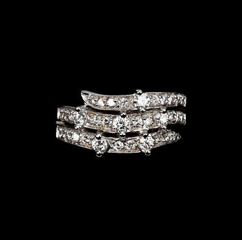 279. RING, brilliant cut diamonds, tot. 0.75 cts.