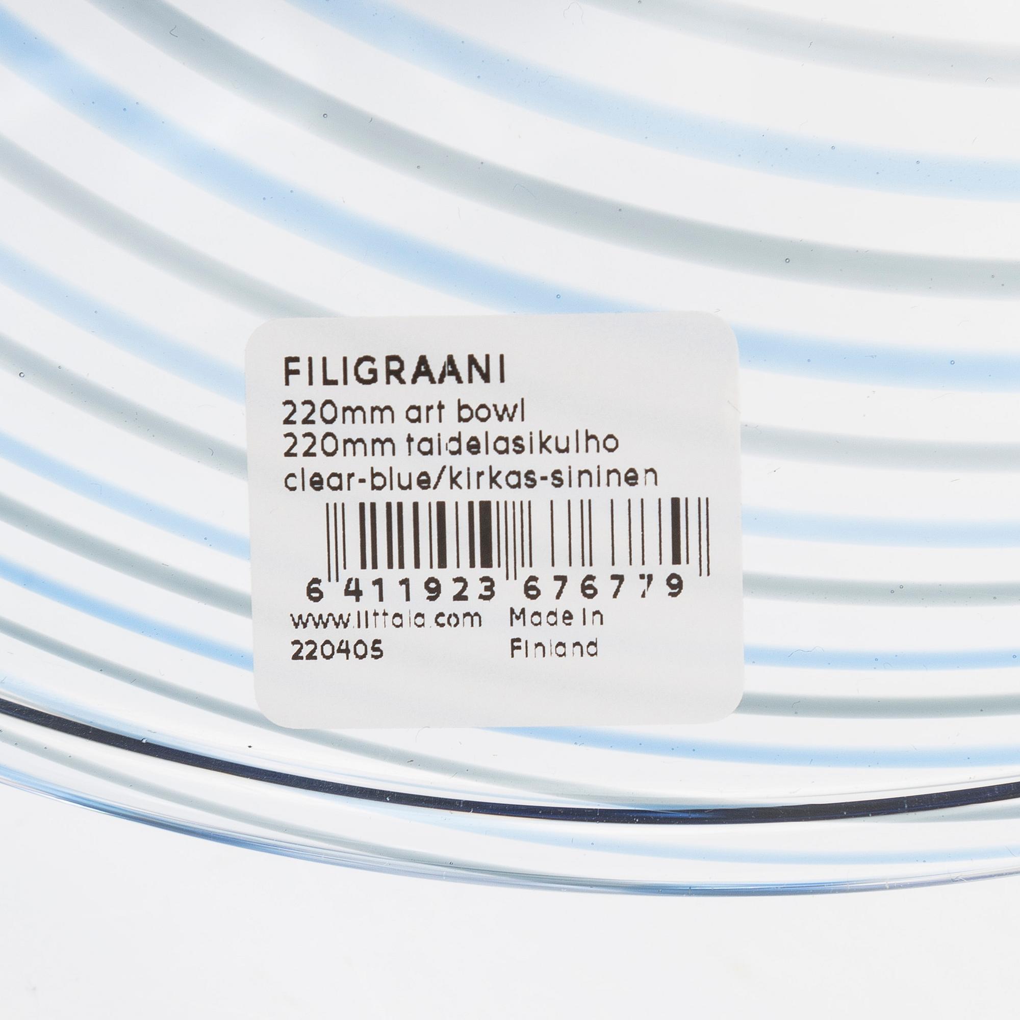Inga Sempé, an art glass bowl 'Filigraani' series, signed INGA SEMPÉ IITTALA.