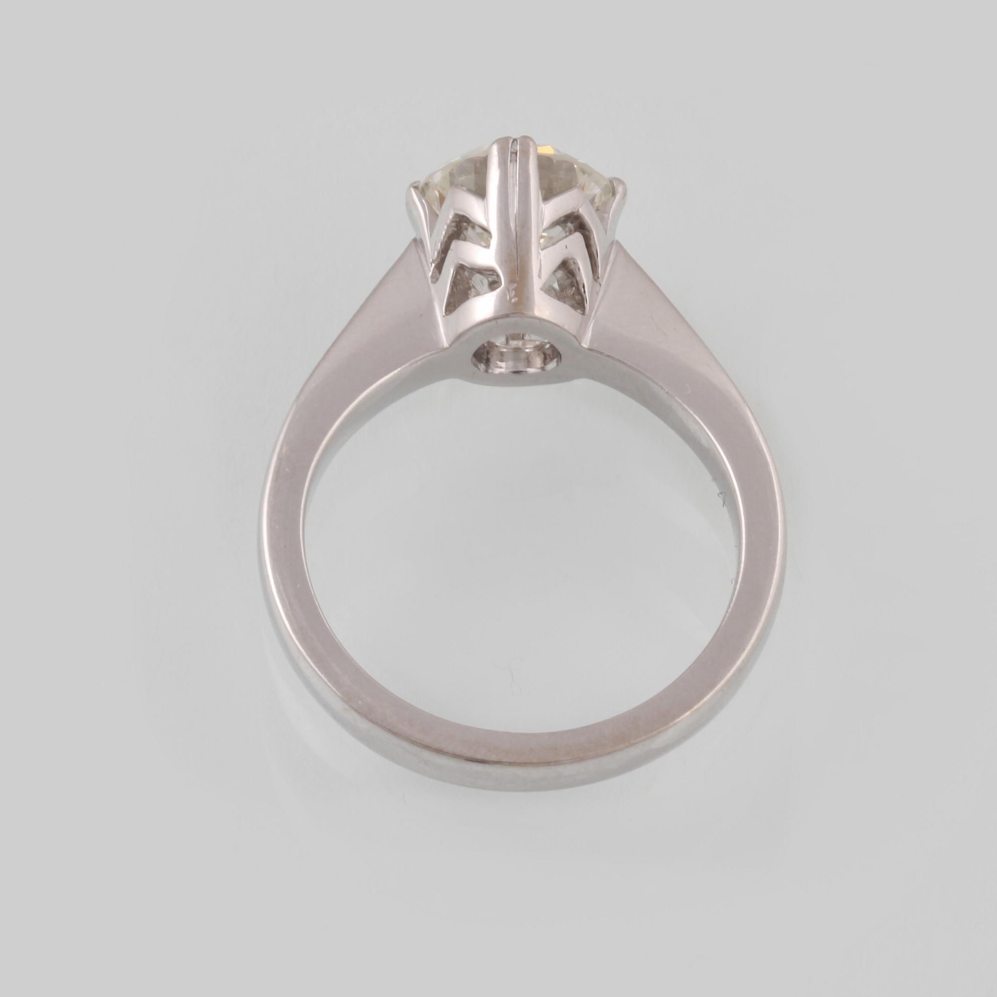RING, 18K vitguld med briljantslipad diamant 1.52 ct. Vikt 5,9 gram.