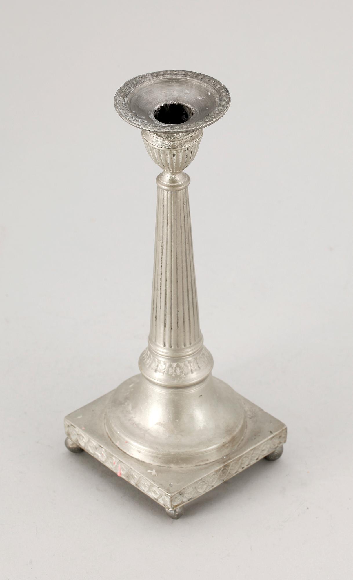 LJUSSTAKE, gustaviansk, tenn, Christopher Gabriel Unander, Göteborg (1803-1830/31).