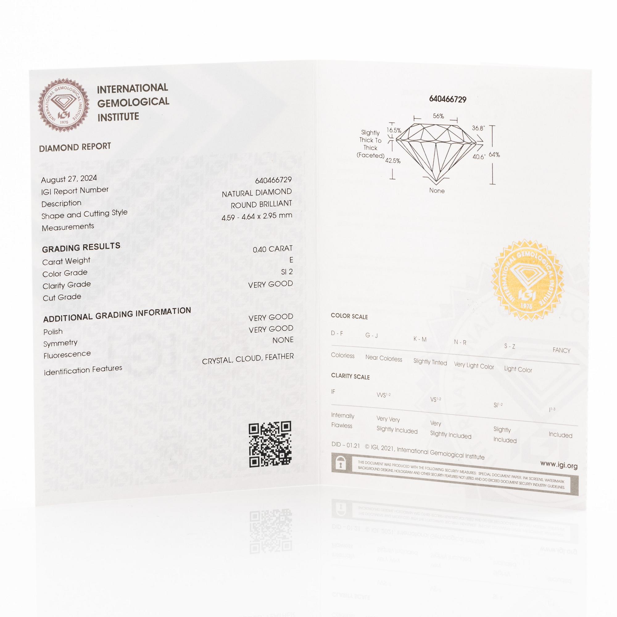 Ring in 18K gold with three diamonds 0.60 ct, 0.41 ct, and 0.40 ct. Accompanied by a report for each diamond.