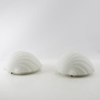 Wall lamps, a pair, Glashütte, Limburg, second half of the 20th century.
