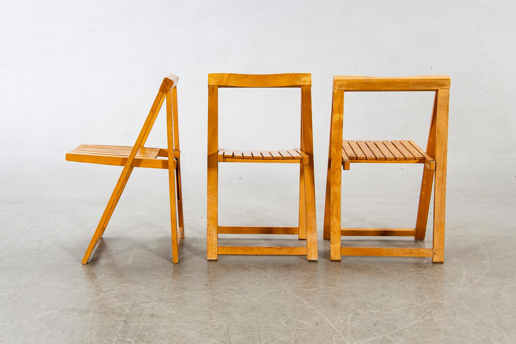 Folding Chairs by Aldo Jacober for Bazzani, 1970s, Set of 6.