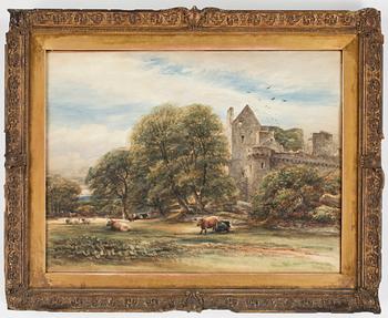 James Orrock · JAMES ORROCK, akvarell. Sign o dat 1888.