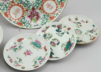 PARTI PORSLIN, 7 delar, Kina, 1900-tal.