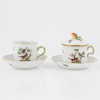 A Herend Porcelaine Service, 'Rothschild Birds/Couple of Birds' (24 pieces).