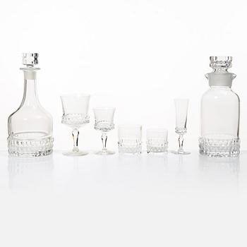 Göran Wärff, A 50 pieces glass service, "Prince", Kosta Boda, late 20th century.