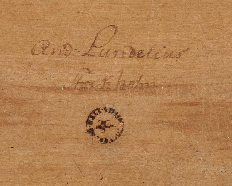 BORD, ett par, av Anders Lundelius 1785 (mästare i Stockholm 1778-1823). Gustavianska.