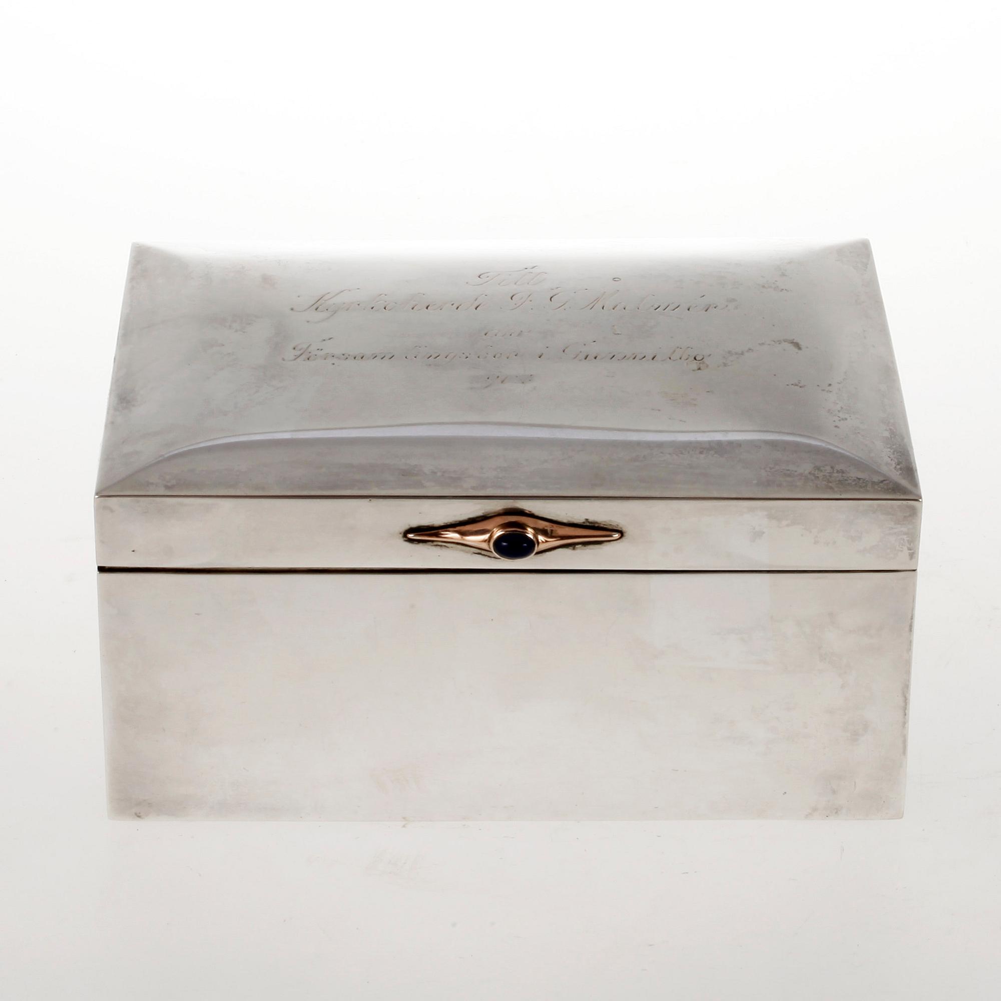 CIGARETTSKRIN, silver, GAB, Stockholm, 1914.