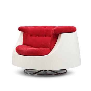 112. Gillis Lundgren, a 'Sirius' swivel base easy chair, IKEA, Sweden 1970s.