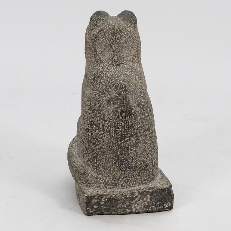 VILJO SAVIKURKI, sculpture, black granite, signed and dated -75.