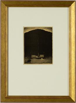 John Bauer, lithograph, from: "Troll", 1915. Signed B in the print.