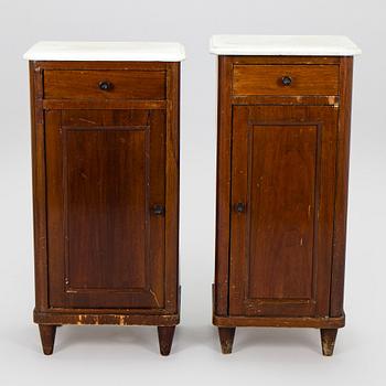 Two bedside tables, early 20th century.