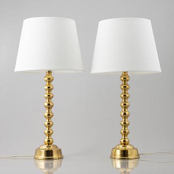 A pair of table lamps, Eskilstuna Elektrofabrik, second half of the 20th Century.