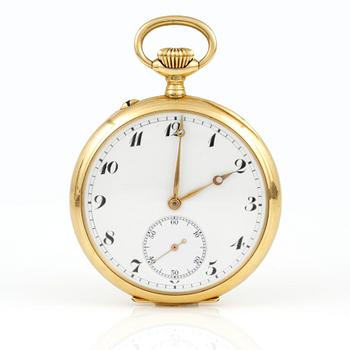 FICKUR, 18K guld, IWC Schaffhausen, Schweiz, troligen sent 1800-talets. Vikt 90,43 g.