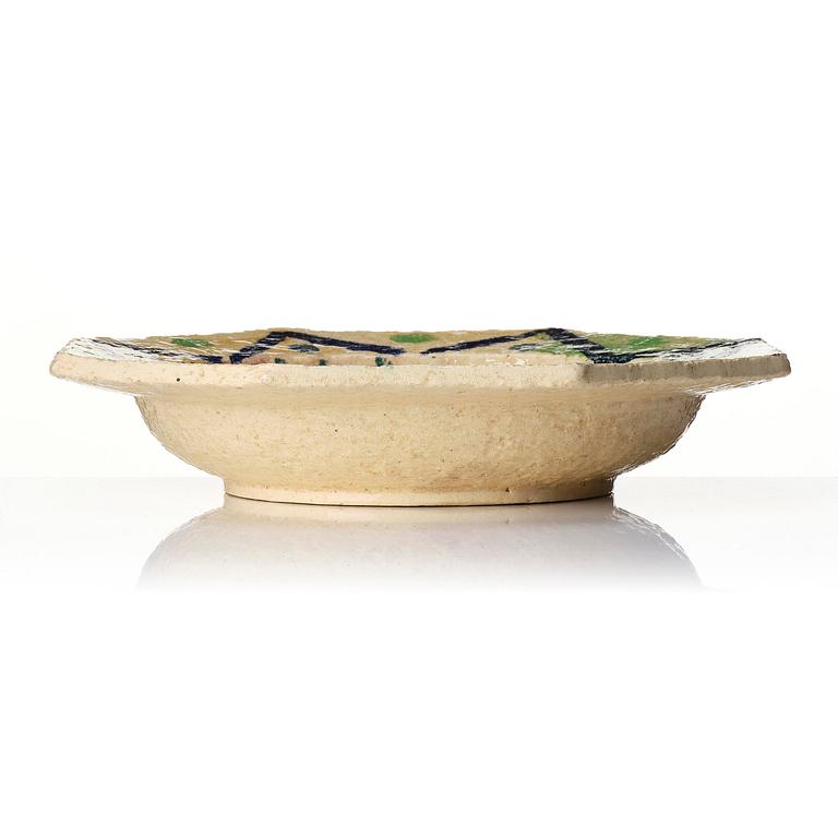 Isaac Grünewald, a chamotte stoneware bowl, Rörstrand, 1943.