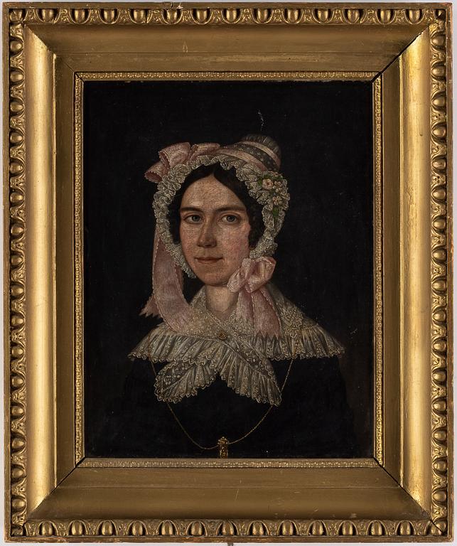 OKÄND KONSTNÄR, 1800-tal, ett par, olja på duk, signerade P. Petersen och daterade 1839 a tergo.