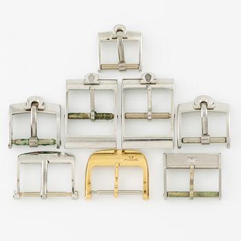 Mixed buckles, Omega, IWC, Blancpain, Jaeger Le-Coultre, a total of 8 pcs.