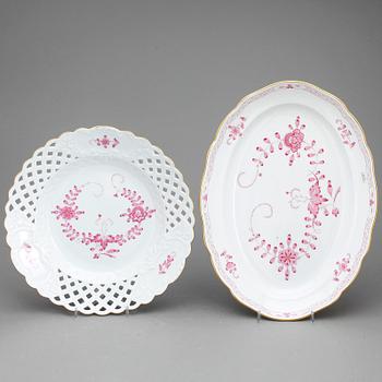 STEKFAT samt BRÖDFAT, porslin, Meissen, 1900-talets mitt, 1:a och 2:a handssortering.