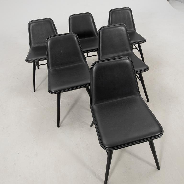 Space Copenhagen chairs, 6 pieces "Spine" for Fredericia Furniture Denmark, 2020s.