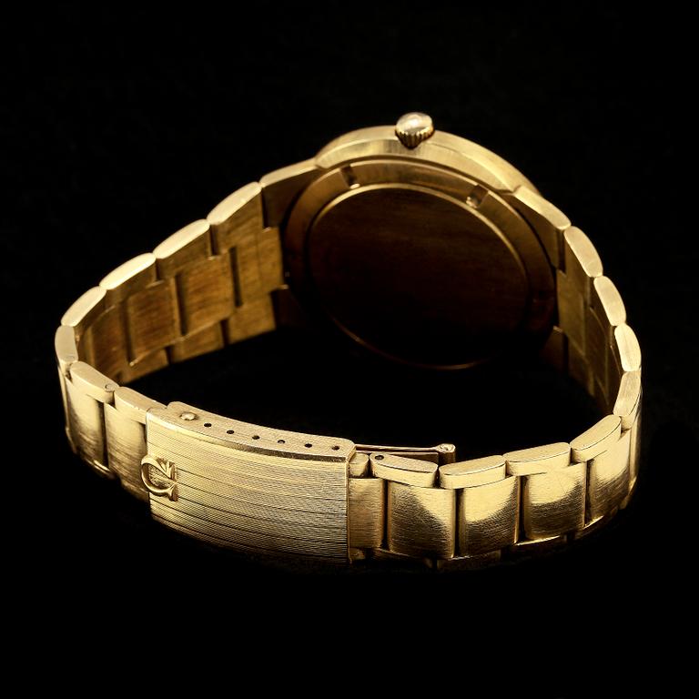 HERRARMBANDSUR, Omega, 18k guld. Vikt 132 g.