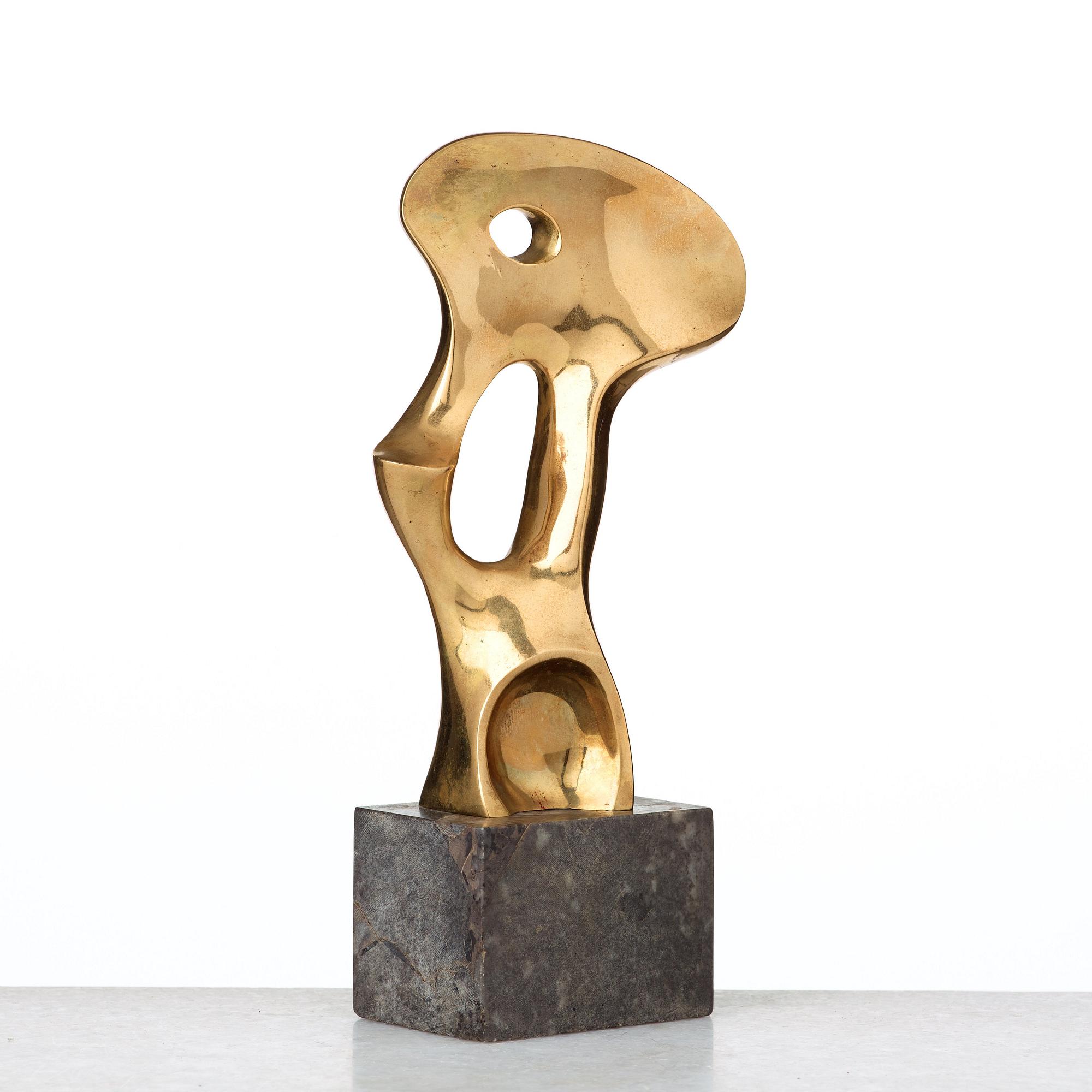 CHRISTIAN BERG, Polished bronze.Signed C.B. Copy no 1. (Edition of 5). The motif conceived 1972.