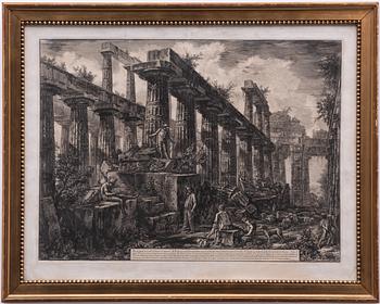 Giovanni Battista Piranesi, "Vue des restes de la Celle du Temple de Neptune".