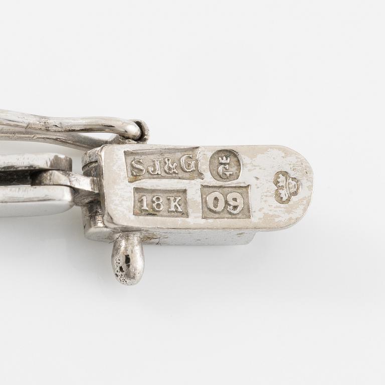 Bracelet, 18K white gold with brilliant-cut diamonds.