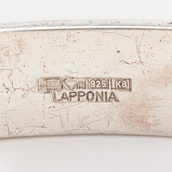 Björn Weckström, bracelet, “Astaire”, silver, grey granite, Lapponia 1987.