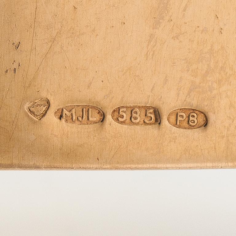 Markku Liitola, A 14K gold necklace/brooch with a heliodor/yellow beryl. Turku 1992.