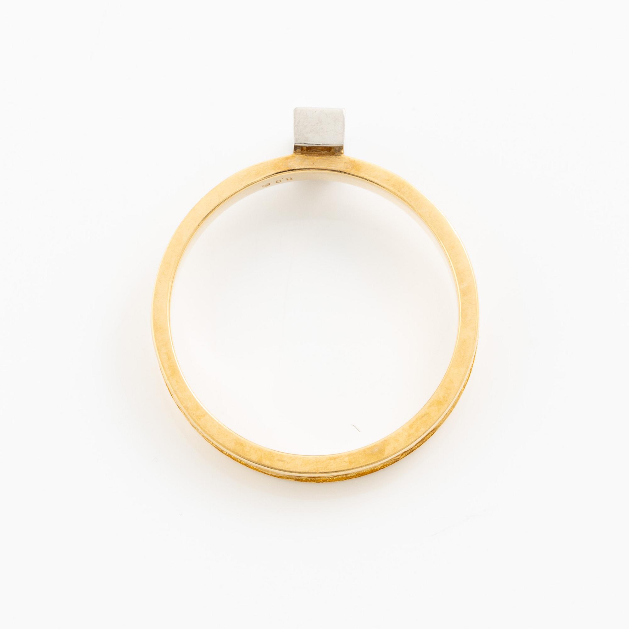 Lapponia, ring 18K with round brilliant-cut diamonds, Finland 1978.