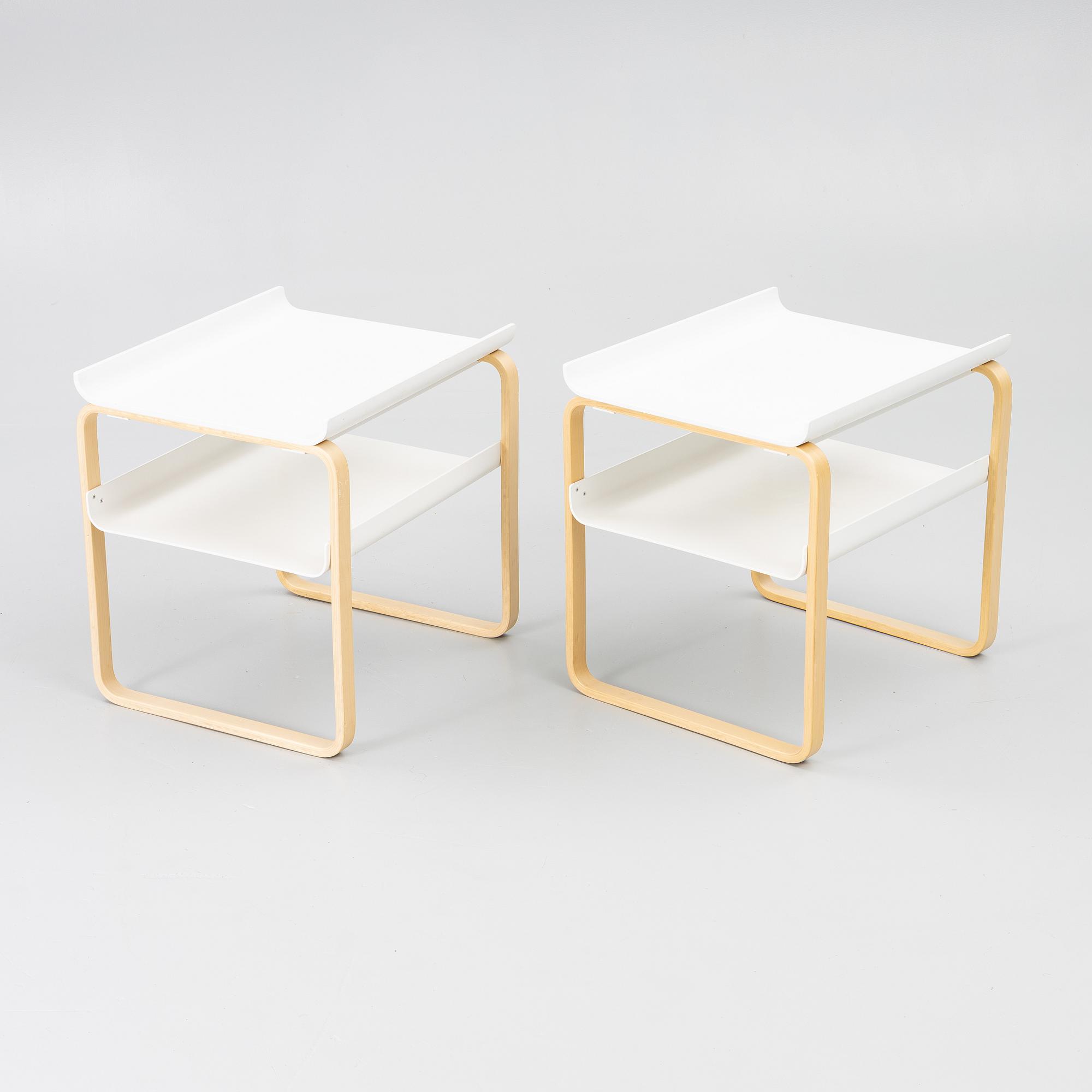 Alvar Aalto, a pair of model 915 side tables. Artek, 2002.