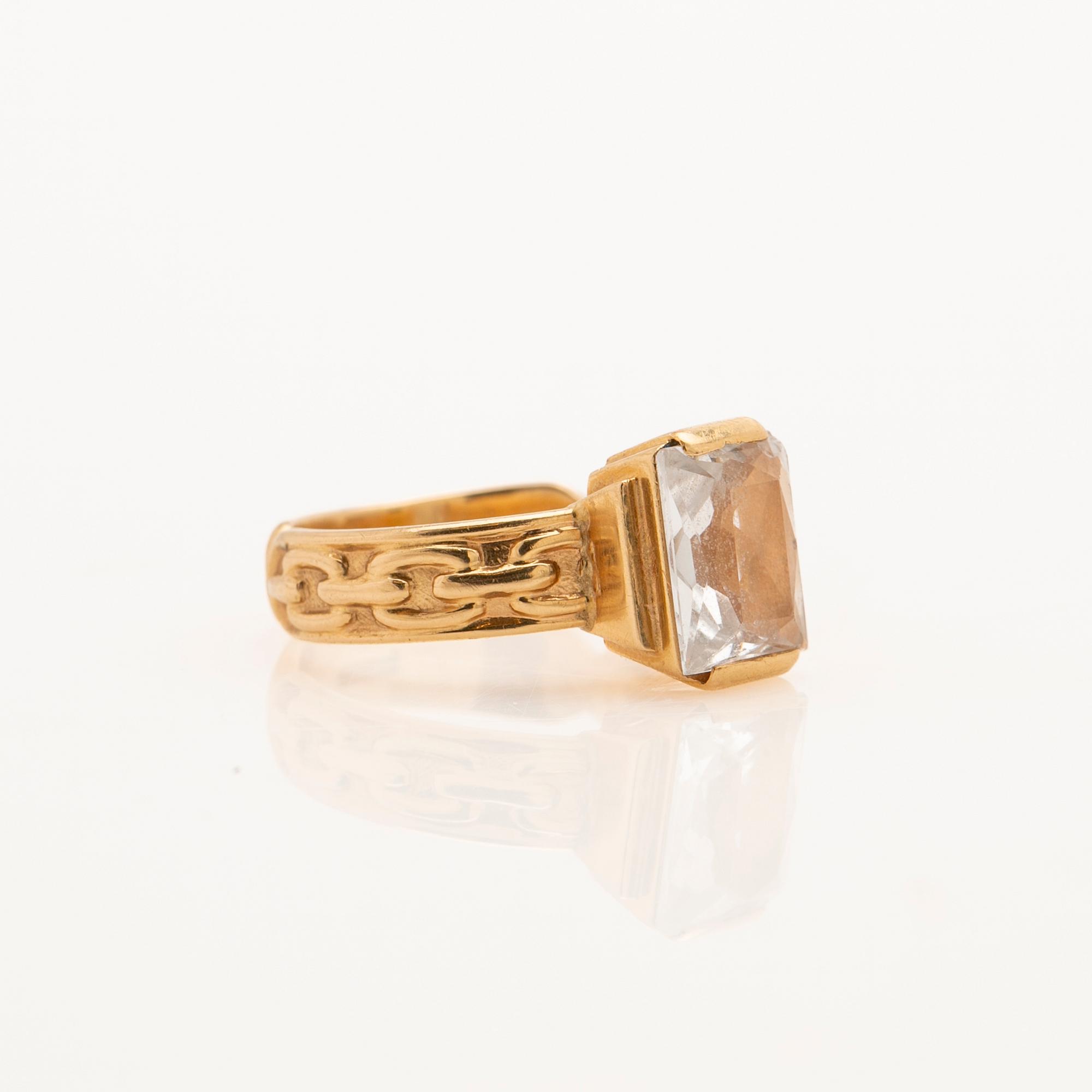 Ring, 18K guld, G. Dahlgren & Co, Malmö, 1900-talets andra hälft.