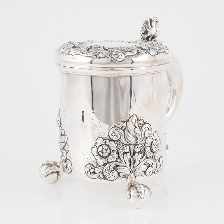 A Norwegian Parcel-Gilt Silver Tankard, Thorvald Marthinsen, mid 20th Century.