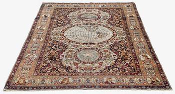 Matta, antik Isfahan, Södra Persien, ca 192 x 122 cm.