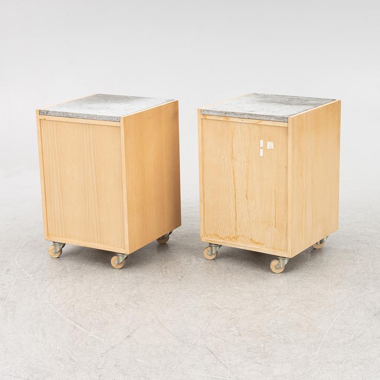 Kerstin Olby, bedside tables, a pair, "Klaq", Olby Design.