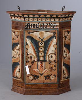 222. A Swedish wall cabinet dated 1797.