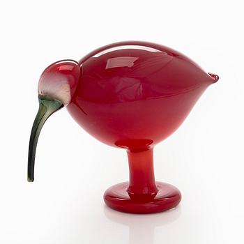 Oiva Toikka, a glass bird, signed O. Toikka Nuutajärvi.
