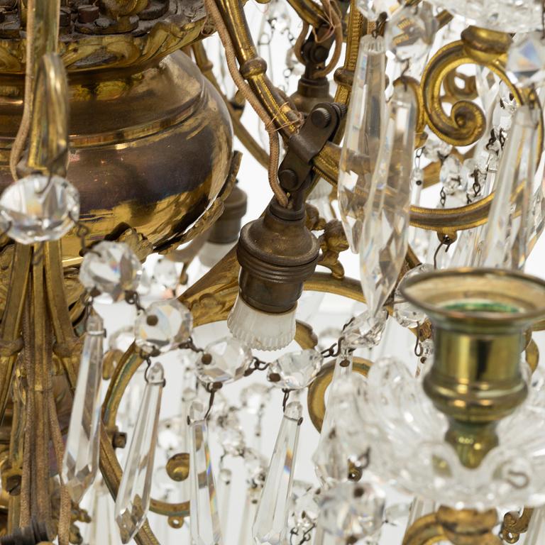 A chandelier, late 19th Century.