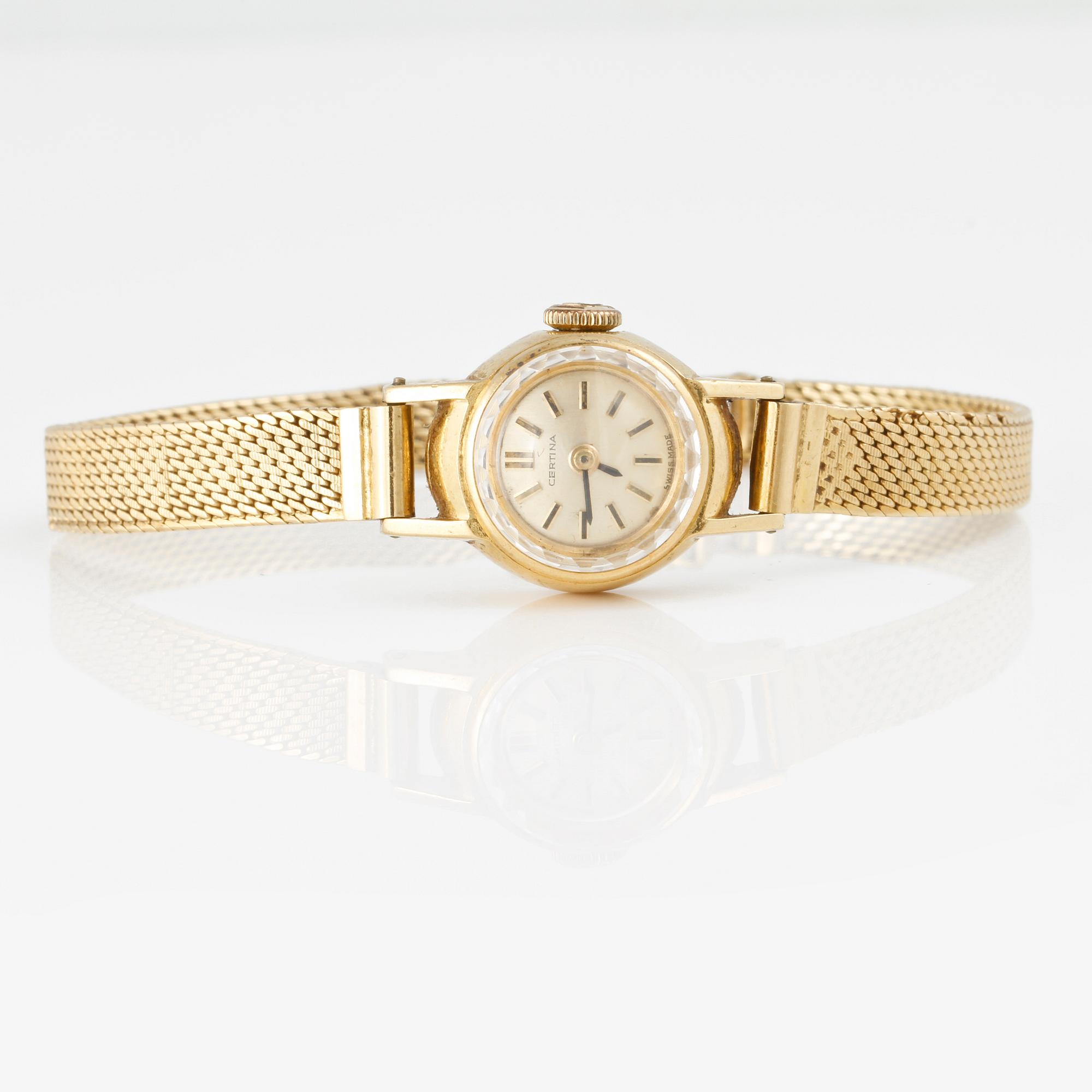 ARMBANDSUR, dam, Certina, 18K guld. Total vikt 17 g.