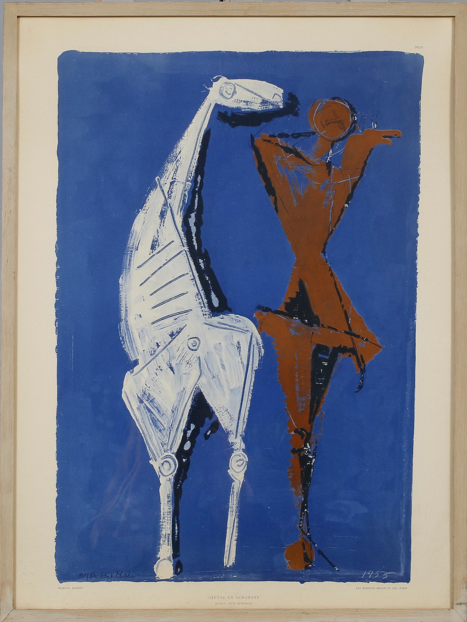 MARINO MARINI, efter, litografiskt tryck, signerad och daterad  1955 i trycket.