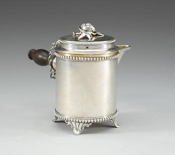 A Swedish parcel-gilt milk pot, makers mark of Johan Malmstedt, Gothenburg 1795.