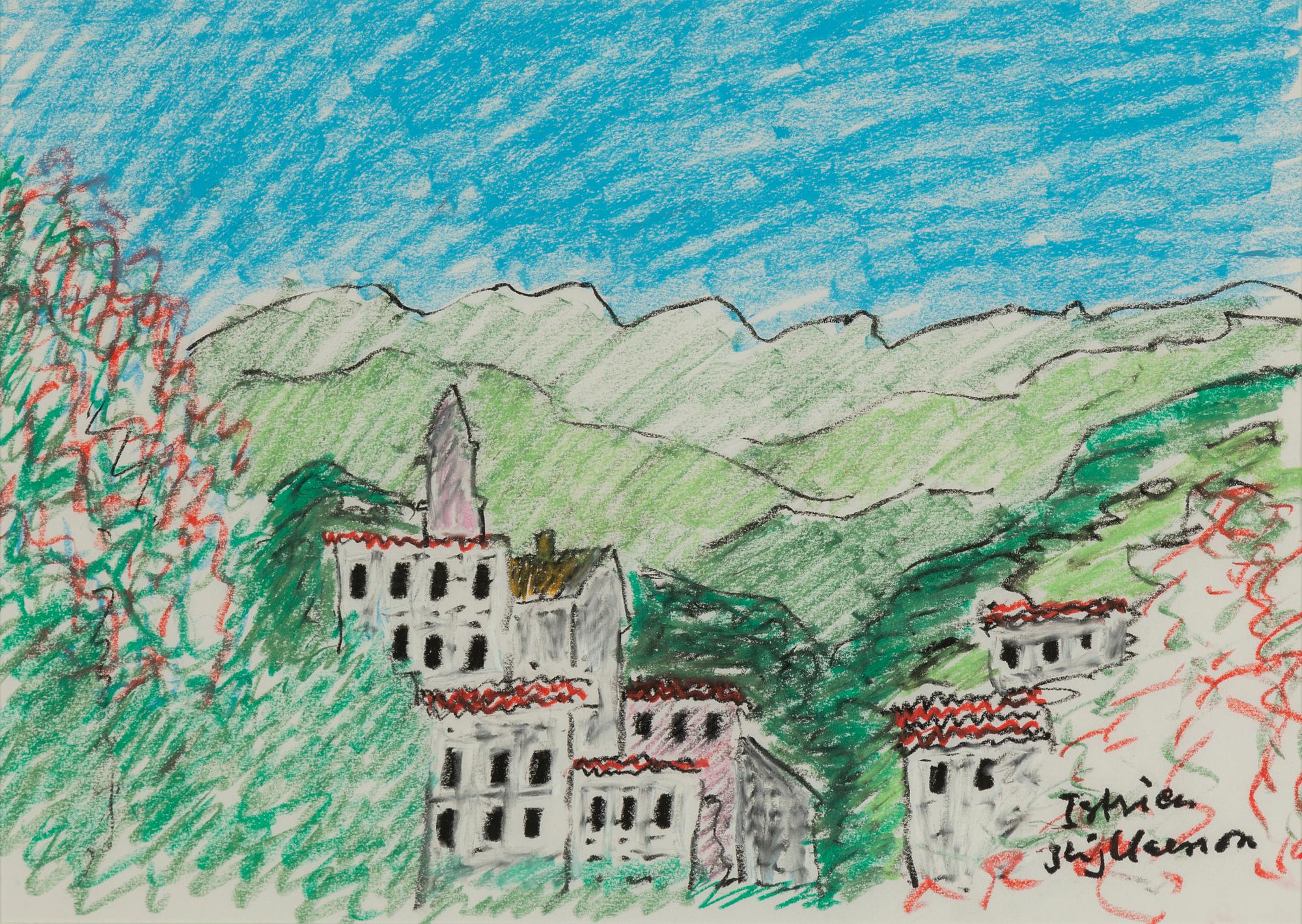 STIG CLAESSON, pastel, signerad.